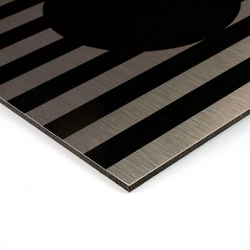 Aluverbundplatte (Dibond®) silber gebürstet