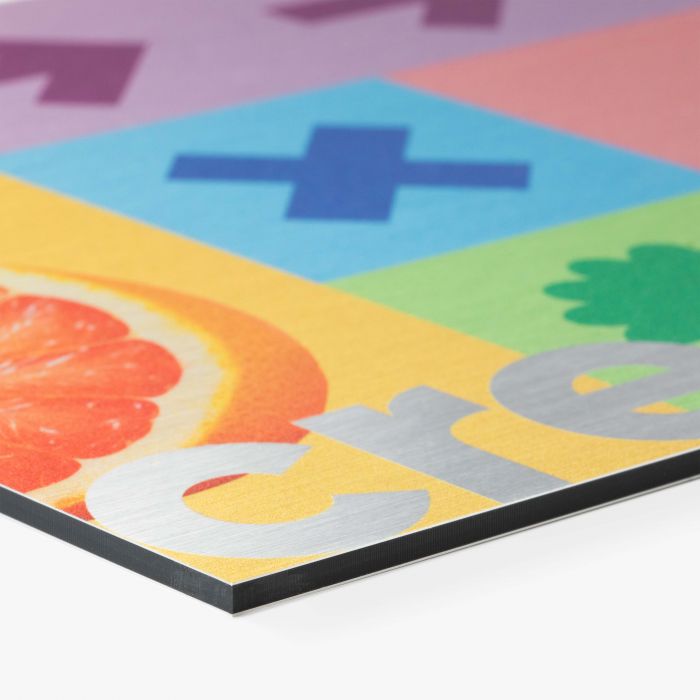 Aluverbundplatte (Dibond®) silber gebürstet