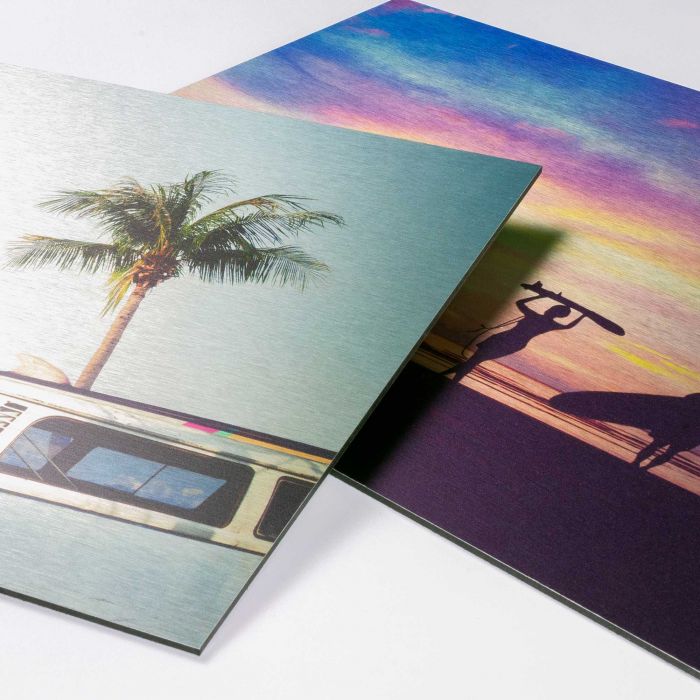 Aluverbundplatte (Dibond®) silber gebürstet